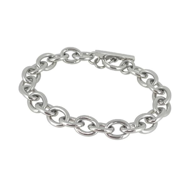 マンテルチェーンブレスレット(L) ステンレス 金属アレルギー シルバー ジュエリー アクセサリー ...