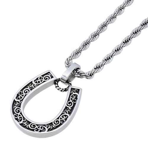 クラシックホースシューネックレス ペンダント アクセサリー ジュエリー メンズ レディース ステンレ...