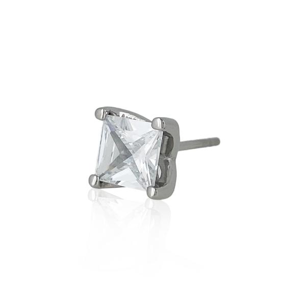 スクエアストーンピアス(片耳用)【ステンレス ピアス メンズ レディース SCOMMAG エスカマジ...