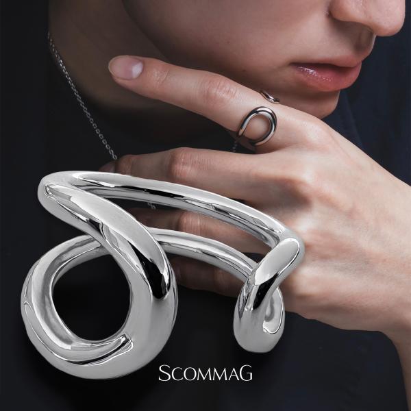 ニュアンスラインリング【ステンレス リング メンズ レディース SCOMMAG エスカマジー】送料無...