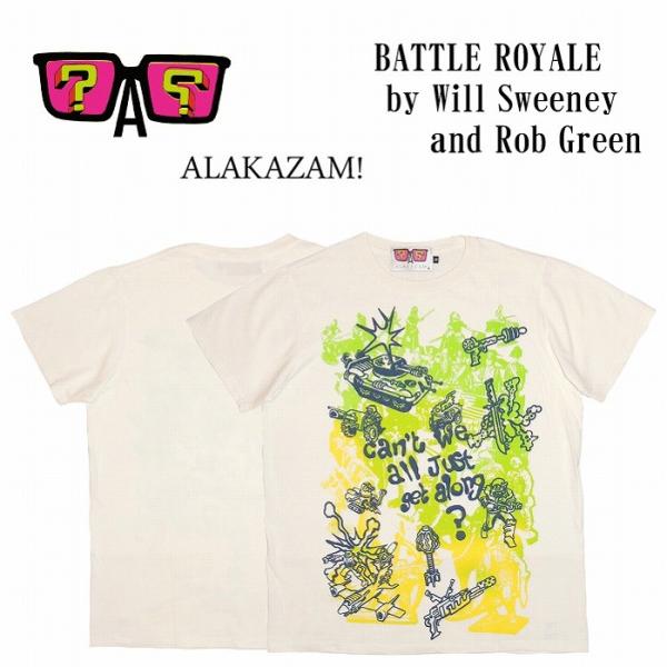 半額セール ALAKAZAM アラカザム　Tシャツ　半袖　グラフィックBATTLE ROYALE b...