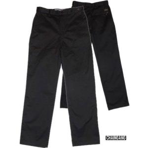 半額セール CHAINGANG（チェインギャング）ミドルシルエットTROUSERS LOBAN/BLACK｜bless-web