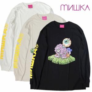 20％OFF MISHKA ミシカ カットソー ロンTEE 長袖Tシャツ PRINTED LONGSLEEVE TEE M1026L｜bless-web