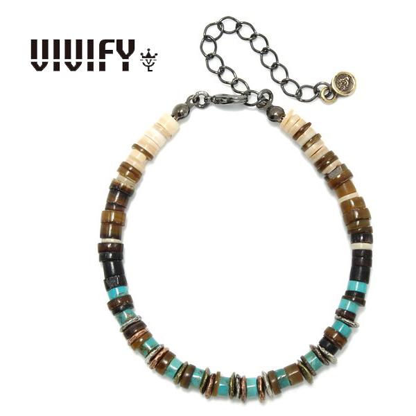 VIVIFY ビビファイ ブレスレット ビーズ  ターコイズ Shell&amp;Turquoise Bea...