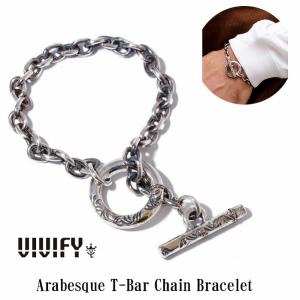 VIVIFY ビビファイ ブレスレット シルバー Arabesque T-Bar Chain Bracelet w/gold｜bless-web