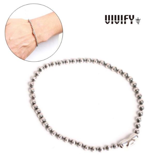 VIVIFY ビビファイ ブレスレット シルバー ボールチェーン Ball Chain Bracel...