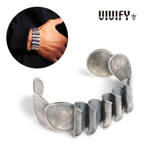 VIVIFY ビビファイ シルバー バングル ブレスレット Phoenix 50 Sen Coins...