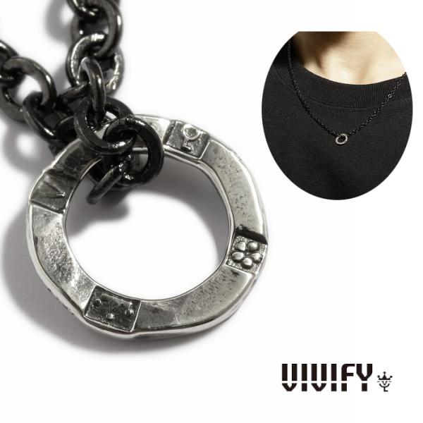 VIVIFY ビビファイ ネックレス シルバー リング状 Hallmarks Hammered Ri...