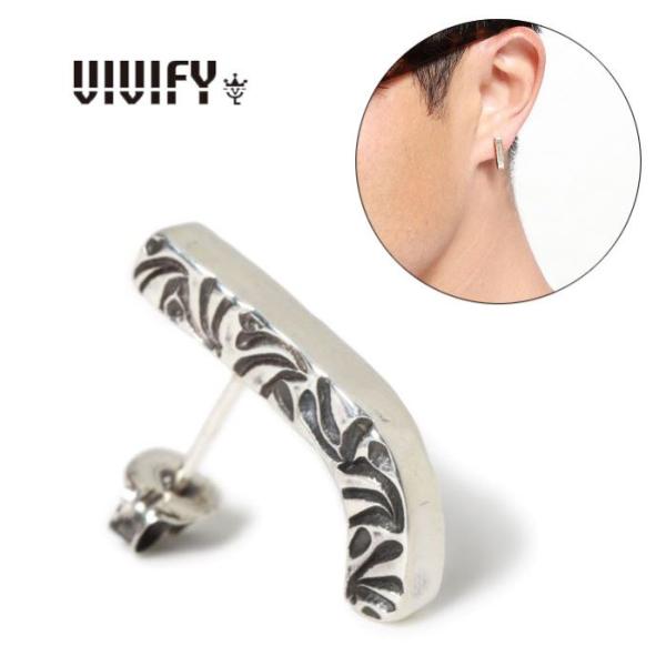 VIVIFY ビビファイ ピアス シルバー Side Arabesque Bent Bar Pier...