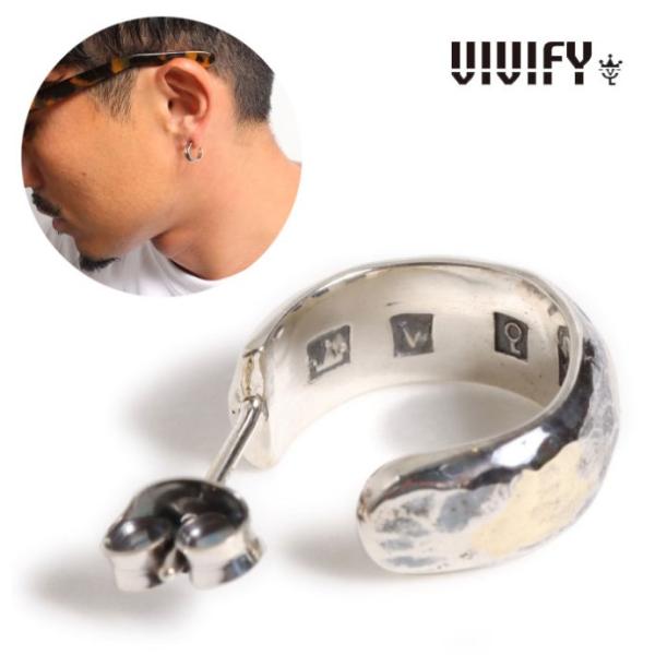 VIVIFY ビビファイ ピアス シルバー Back Hallmarks pierce/Hammer...