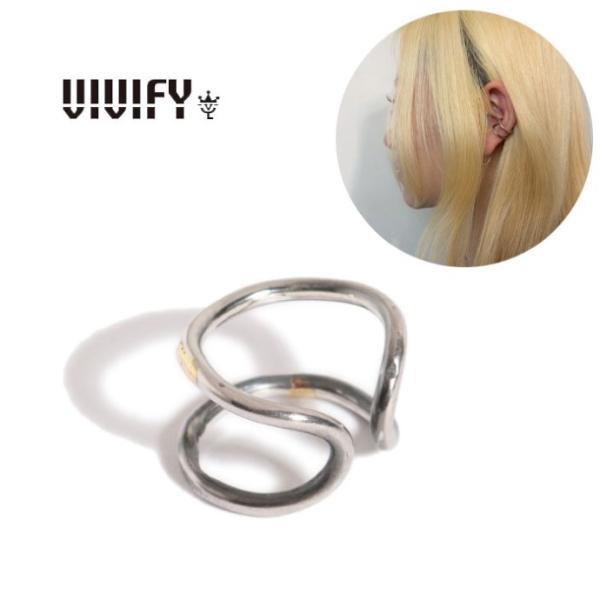 VIVIFY ビビファイ シルバー ピアス イヤーカフ Oval Ear Cuff w/gold