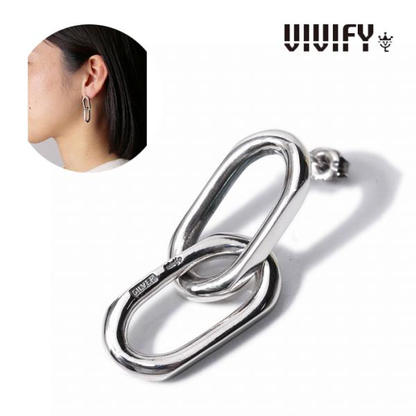 VIVIFY ビビファイ ピアス シルバー 2連 Twin Link Pieace
