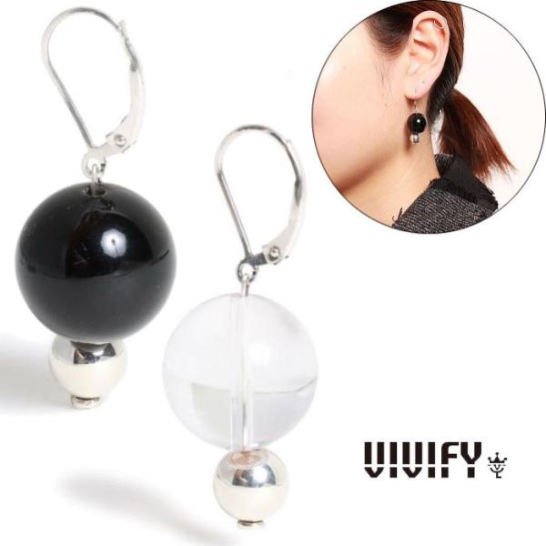 VIVIFY ビビファイ ピアス シルバー フレンチフック Round Stone &amp; Navajo...