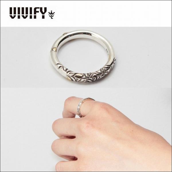VIVIFY ビビファイ リング 指輪 シルバーArabesque Ring w/gold(3mmb...