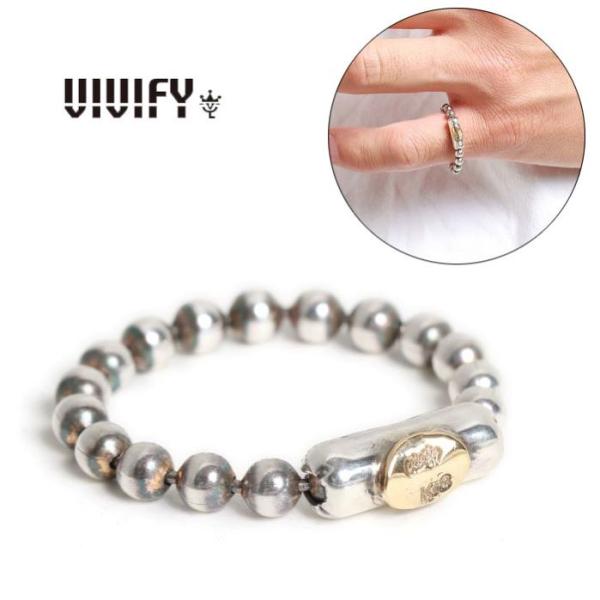 VIVIFY ビビファイ リング 指輪 シルバー Ball Chain Ring w/k18gold