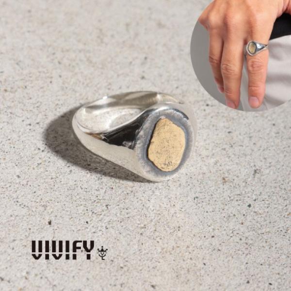 VIVIFY ビビファイ シルバー リング 指輪 Rolled Layer Seal Ring K1...