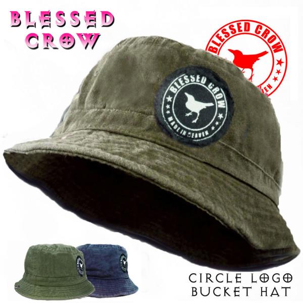 ハット メンズ ブランド BlessedCrowCircleLogo バケットハット シニア 帽子 ...