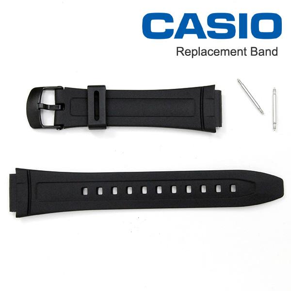 カシオ純正バンド AW-80-1A 専用ベルト ウレタン樹脂バンド ブラック + 取付バネ棒 18m...