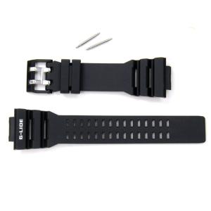 カシオ Ｇショック 純正ベルト GBX-100S-1JF専用バンド バネ棒付 ブラック ウレタン樹脂 G-Shock Straps (10692175_29-74286516×2) ネコポス配送 対応：GBX-100