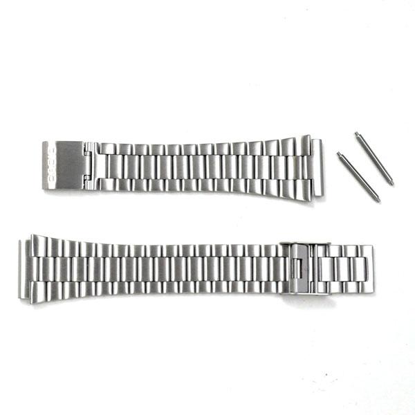 カシオ 純正 時計バンド A168WA専用バンド ステンレス金属バンド + ばね棒付 18mm (7...
