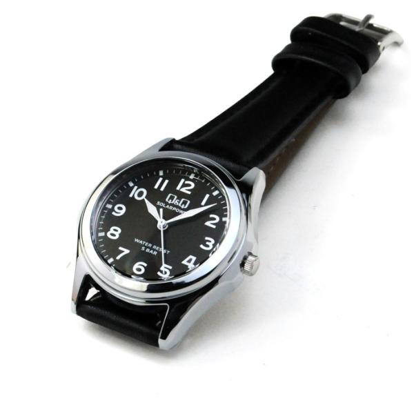 シンプル 見やすい 腕時計 アナログ時計 シチズン Q&amp;Q  レディース 5気圧防水 ソーラー時計 ...