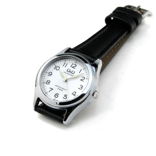 シンプル 見やすい 腕時計 アナログ時計 シチズン Q&amp;Q  レディース 5気圧防水 ソーラー時計 ...