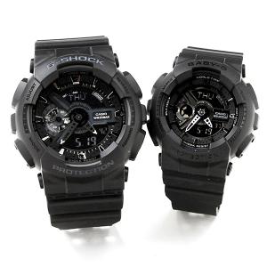 ペアウォッチ gショック ペア  g-shock 夫婦 40代 50代 ペア腕時計 カシオ  ブランド g-shock gショック GA-110-1BJF ×  BA-110XBC-1AJF(32,0)｜blessyou