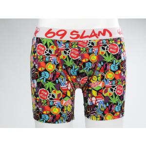 ボクサーパンツ メンズ 下着 「FREEDOM BAGE」 MICROFIBER BOXER 69slam MBYFDB-PO プレゼント｜blessyou