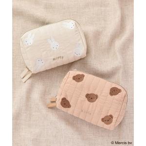 Miffy ポーチ 小物入れ レディース おしゃれ ミッフィーキルティング刺繍ポーチ