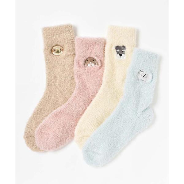 ルームソックス 靴下 レディース シマエナガ 鳥 シュナウザー 犬 ウサギ ナマケモノ グッズ もこ...