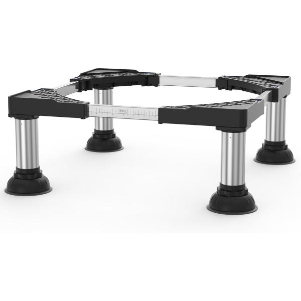 洗濯機 台 冷蔵庫置き台 20-22CM高度調節 DEWEL 大吸盤 増大増高ジャッキ付 耐荷重約5...