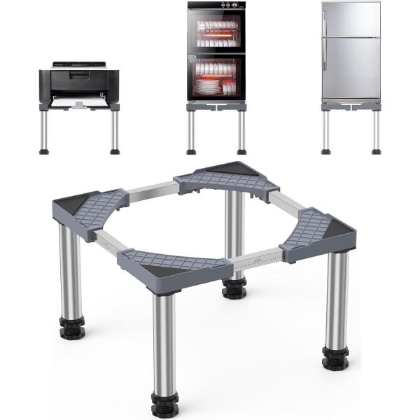 [5日限定10倍P付] DEWEL 冷蔵庫 台 嵩上げ 防水パン 乾燥機置き台 昇降可能 30-36...