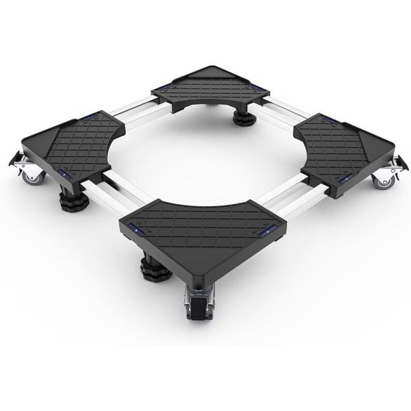 洗濯機 台 DEWEL ねじ作業不要 冷蔵庫 台 キャスター付き 洗濯機パン サイズ調整可能 幅/奥...