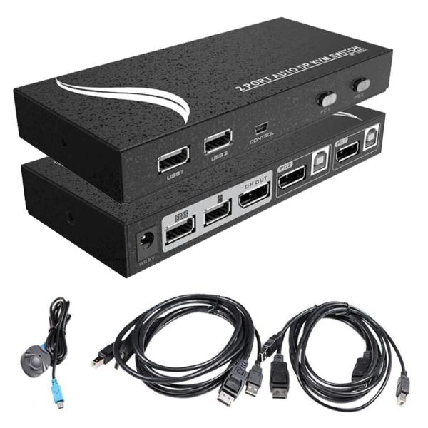 [8日限定10倍P付] ES-Tune Displayport KVM切替器 DPスイッチ 4K60...