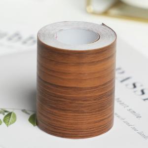 SEISSO 壁紙シール マスキングテープ リメイクシート 幅6cm×長さ500cm 補修テープ 床 補修 剥がせる壁紙 木目テープ リメイクシート 防水 ダークブラウン木目調