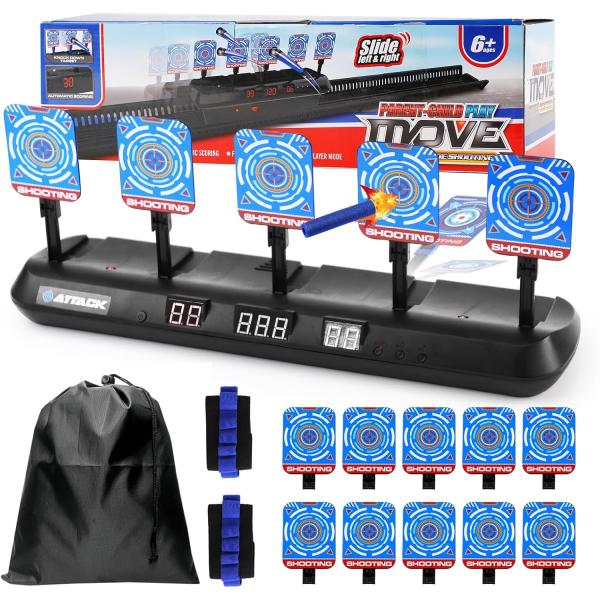電子ターゲット 的あて 電子銃射撃ターゲット 移動シューティングゲーム 射撃ターゲット 自動採点 効...
