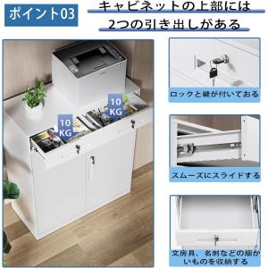 DEWEL ロッカー スチール書庫 90×40...の詳細画像4