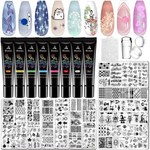 ネイルイメージプレートセット 23点 12枚セット ネイルプレート ネイルスタンプ ステンシルプレート カラージェル ネイルステンシル スタンプヘッド２枚
