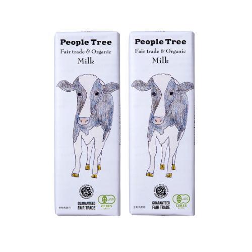 送料無料(メール便)　チョコレート　People Tree　  ミルクチョコレート　50g x 2枚...