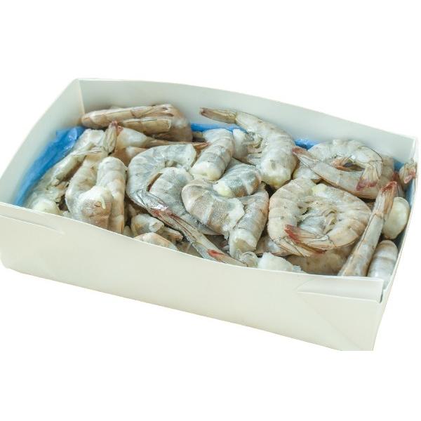 【朝市場直行】エビ　IQF無頭殻付きバナメイ海老（16-20）（マハラジャ）（入数64-80尾）イン...