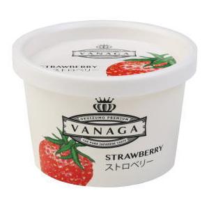 送料無料　木次　VANAGAいちごアイスクリーム　120ml　x2個セット【冷凍】