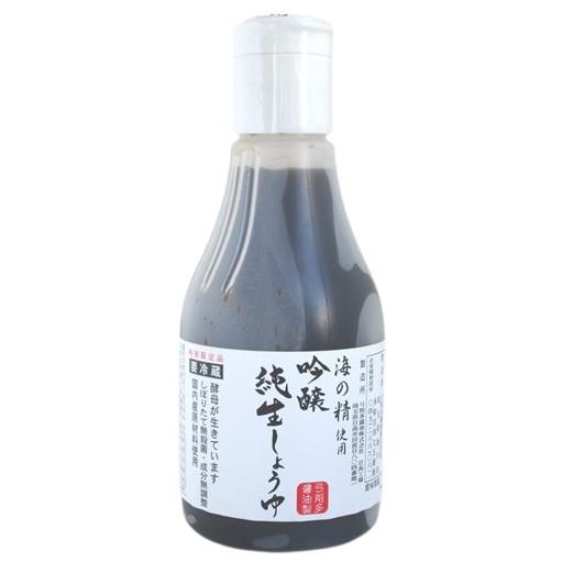 弓削多醤油　しょうゆ　生醤油　海の精使用　吟醸純生しょうゆ　デラミボトル　200ml　x2個【冷蔵】
