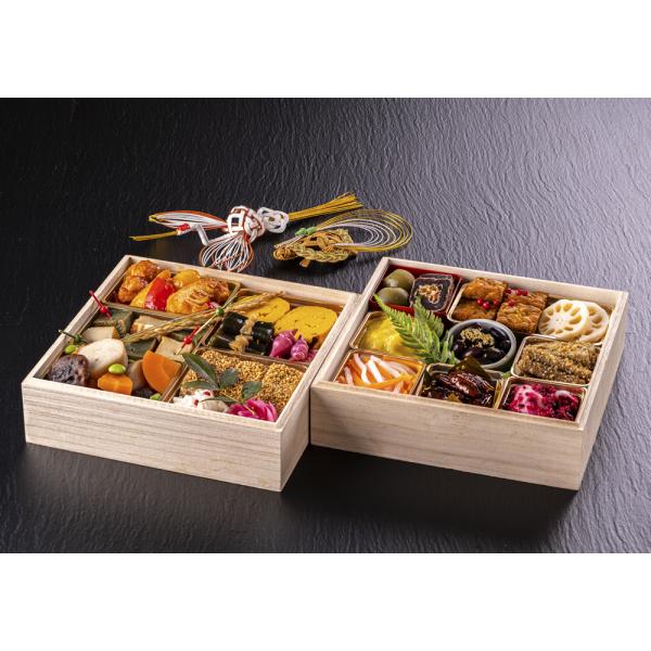 【おせち・お正月】【送料無料】無添加・オーガニック自然派ヴィーガン生おせち二段　2〜3人前【冷蔵】メ...