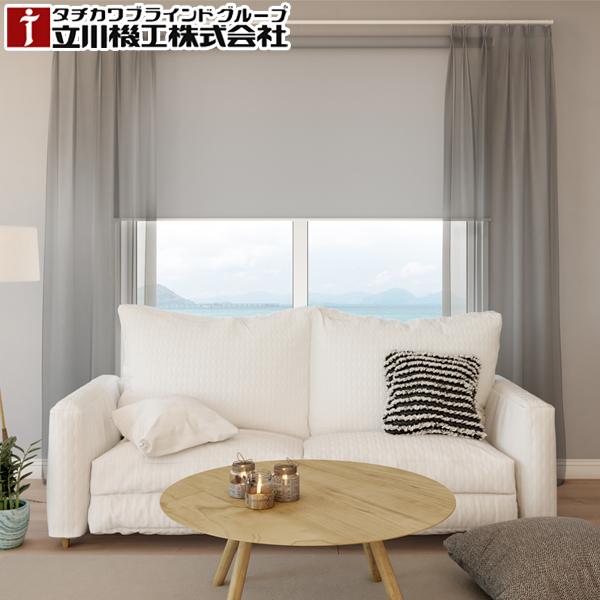ロールスクリーン 規格品 立川機工 ティオリオ 遮光2級 製品幅45cm×製品高135cm ロールカ...