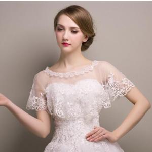 *フリルのボレロショール・ボレロ・ストール/ 成人式・お正月・結婚式・ブライダル・2次会/