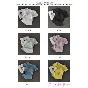 フィットネス ヨガTシャツ レディース トップ...の詳細画像5