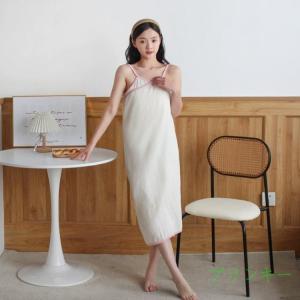 夏向け ガーゼ 薄手 バスローブ ラップタオル...の詳細画像3
