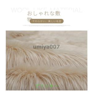 「円形」ムートンラグ フェイクラグマット 洗え...の詳細画像1