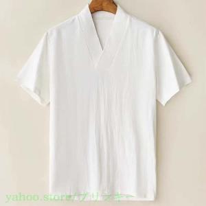 襦袢 黒 冷感 半襦袢 Vネック 男性 シャツ...の詳細画像4