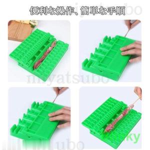 串刺し機 ケバブ機 DIY肉串焼き バーベキュー 肉の串刺し機 手動1回10